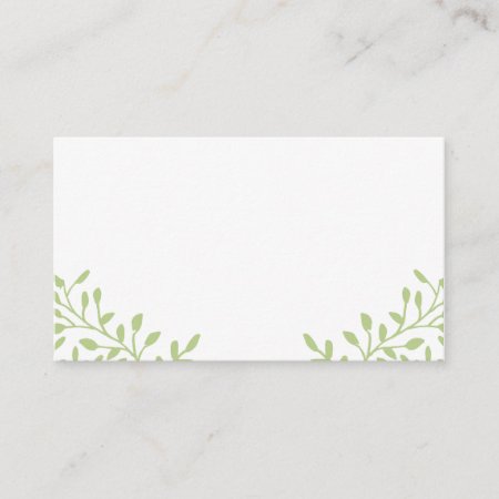 Green Secret Garden Wedding Place Cards