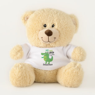 Green See you Later Alligator Personalized Teddy Bear