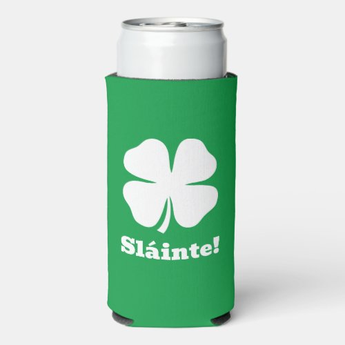 Green seltzer can cooler for St Patricks Day