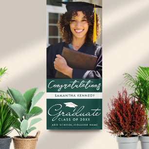 Green Senior Photo 2026 Graduation Vertical  Banner