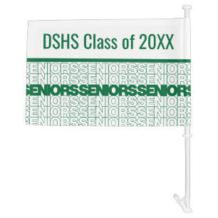 Green Seniors Seniors Seniors Car Flag