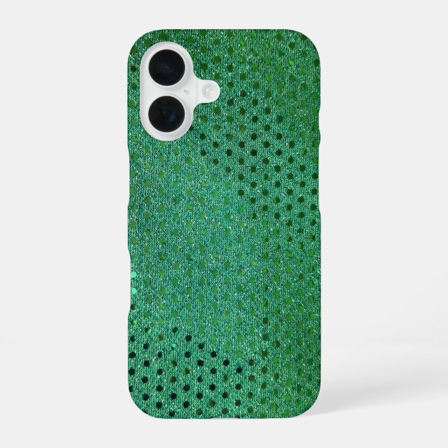 Green Sequin Shimmer Iphone Case (Back)