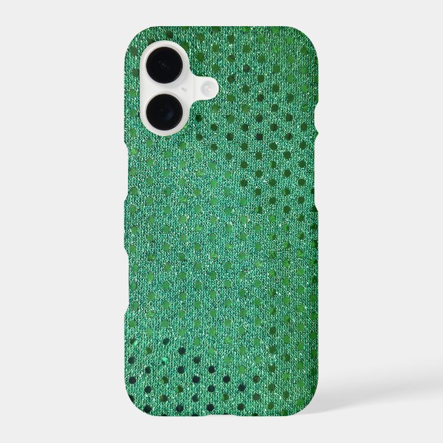Green sequins iphone case (Back)