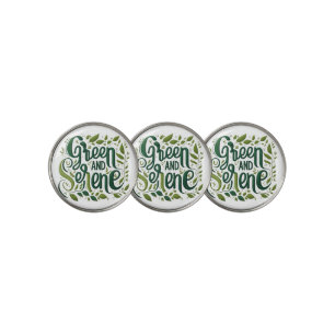 Green Serene  Golf Ball Marker