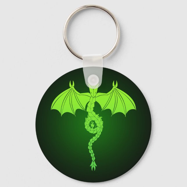 Green Serpant Dragon Keychain (Front)