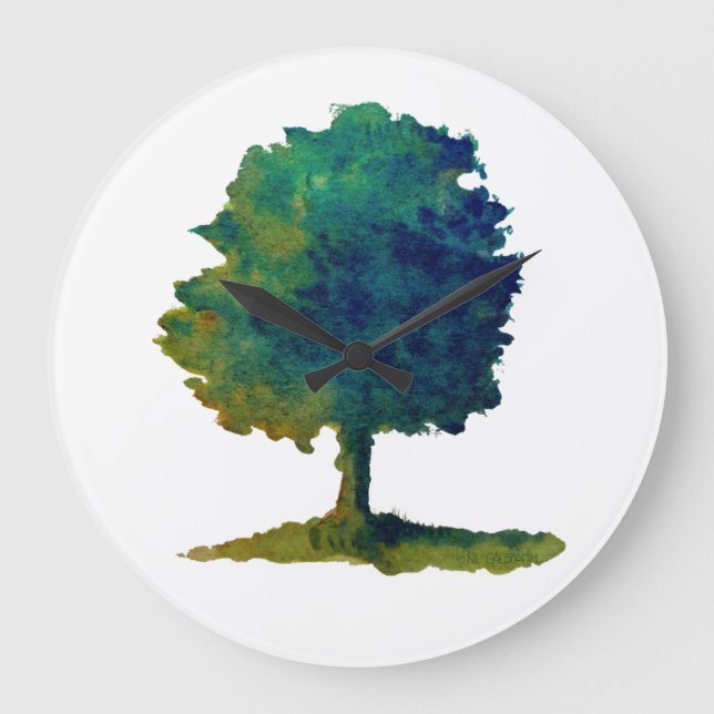 Green Shade Tree Large Clock (Front)