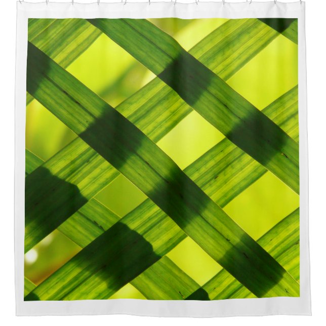 Green shades shower curtain (Front)