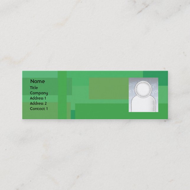 Green Shades - Skinny Mini Business Card (Front)