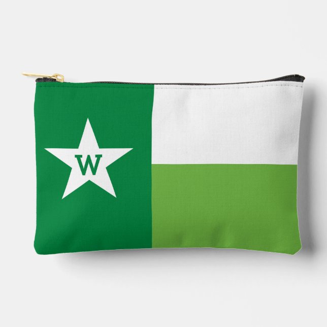 Green Shades Texas Flag Accessory Pouch (Front)