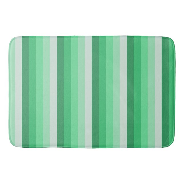 Green shadow stripes bath mat (Front)