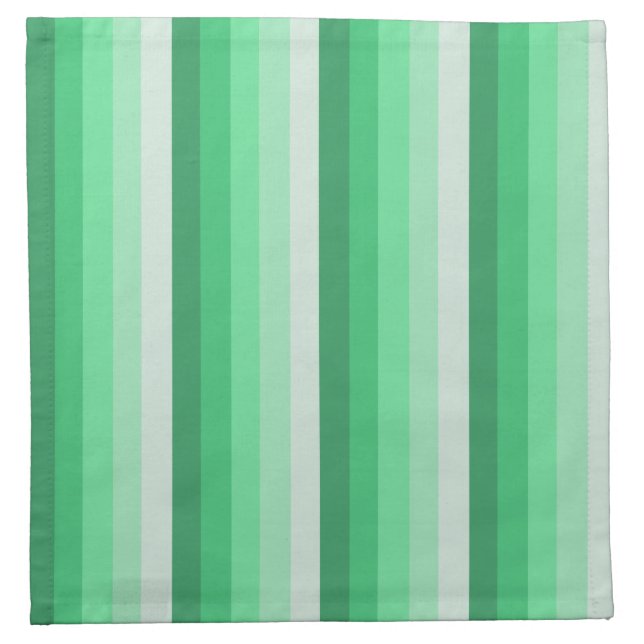 Green shadow stripes cloth napkin (Front)