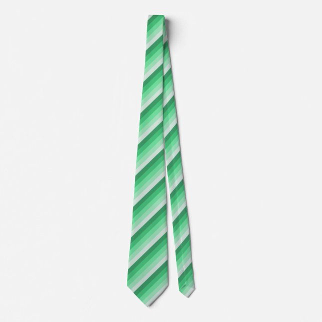 Green shadow stripes neck tie (Front)