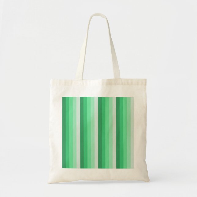 Green shadow stripes tote bag (Front)