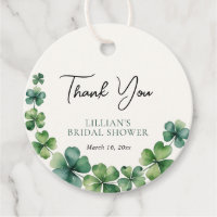 Green Shamrock Bridal Shower Thank You