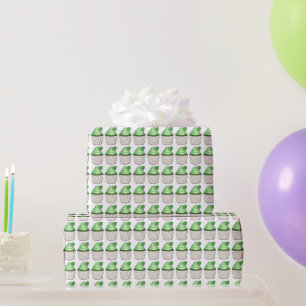 Green Shamrock Clover Cupcake St. Patrick's Day  Wrapping Paper
