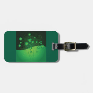 Green Shamrock Clover St Patrick’s Day Luck Luggage Tag