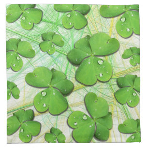 Green Shamrock Clover St Patrick's Day Napkin