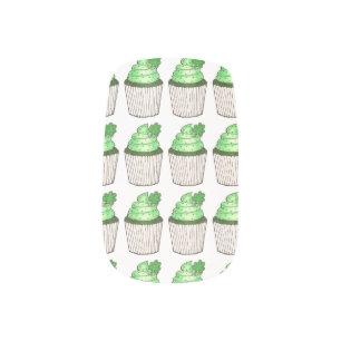 Green Shamrock Cupcake St. Patrick's Day Cake Minx Nail Wraps