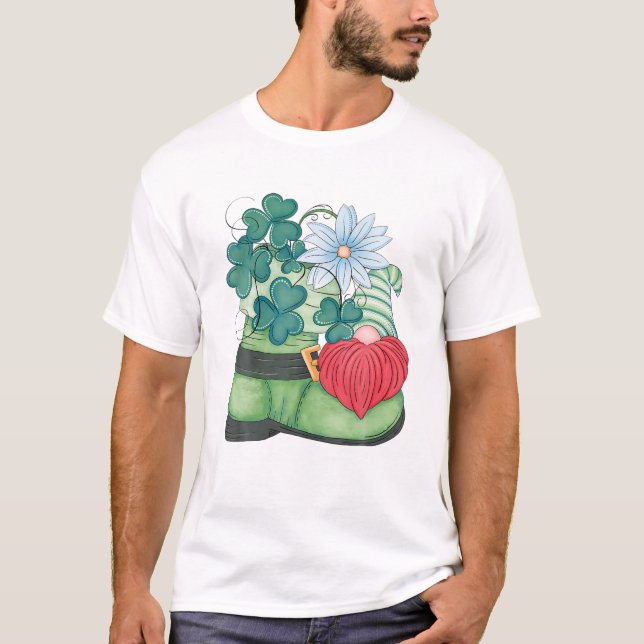 Green Shamrock Decor For Girls T-Shirt (Front)