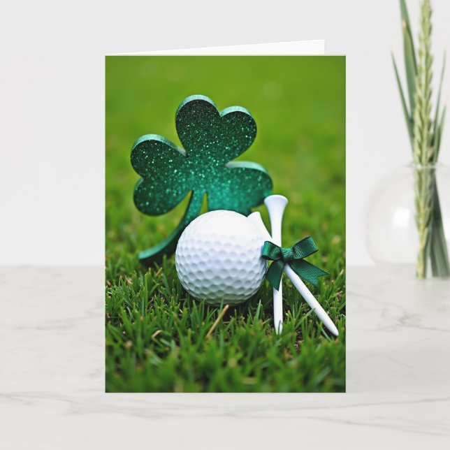 Green Shamrock Golf Card (Front)