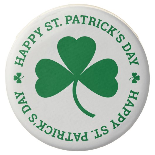 Green Shamrock Happy St. Patrick's Day Chocolate Covered Oreo (Front)