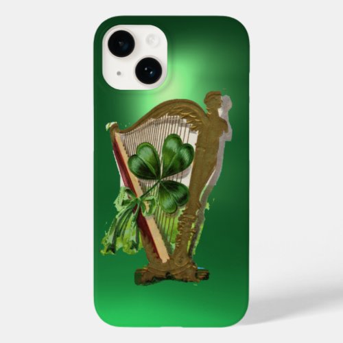 GREEN SHAMROCK HARP green Case_Mate iPhone 14 Case