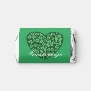 green Shamrock heart St Patrick's Day Hershey's Miniatures