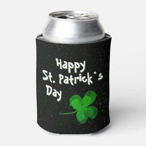 Green Shamrock Irish Happy St Patricks Day  Can Cooler
