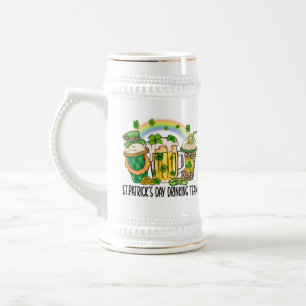 Green Shamrock Irish St Patrick's Drinking Team Beer Stein