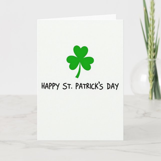 Green Shamrock Joy Card (Front)