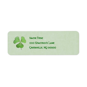 Green Shamrock Label