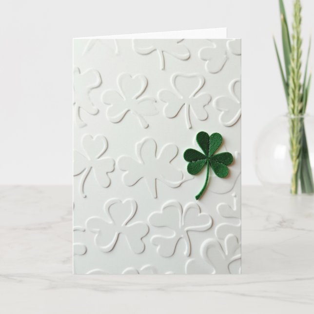 Green Shamrock Luck Art Card (Front)