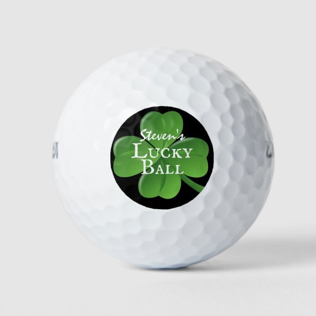 Green Shamrock Lucky Ball St Patrick's Day Custom (Front)