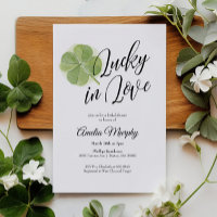 Green Shamrock Lucky in Love Bridal Shower