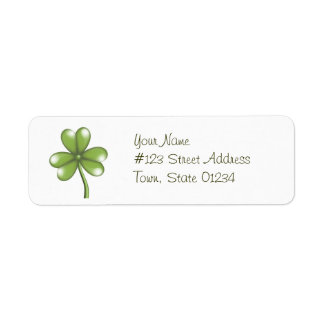 Green Shamrock Mailing Labels