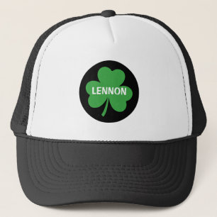 Green Shamrock Name Trucker Hat