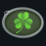 Green Shamrock On Dark Green bbcnt Belt Buckle<br><div class="desc">Green Shamrock On Dark Green Belt Buckle

Design © Trinkets and Things 2017 - AHP Design. All Rights Reserved.</div>