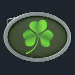 Green Shamrock On Dark Green bbcnt Belt Buckle<br><div class="desc">Green Shamrock On Dark Green Belt Buckle

Design © Trinkets and Things 2017 - AHP Design. All Rights Reserved.</div>