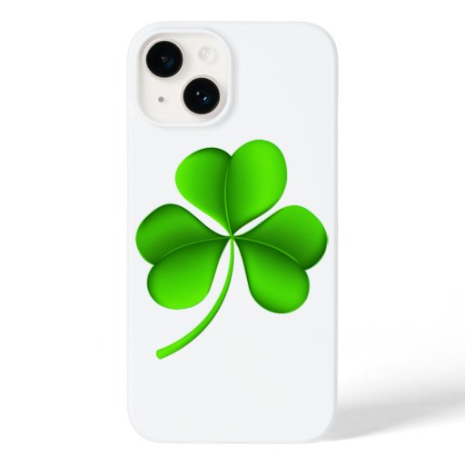 Green Shamrock On White iphcn Case-Mate iPhone 14 Case