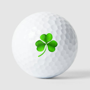 Green Shamrock On White va gbt Golf Balls
