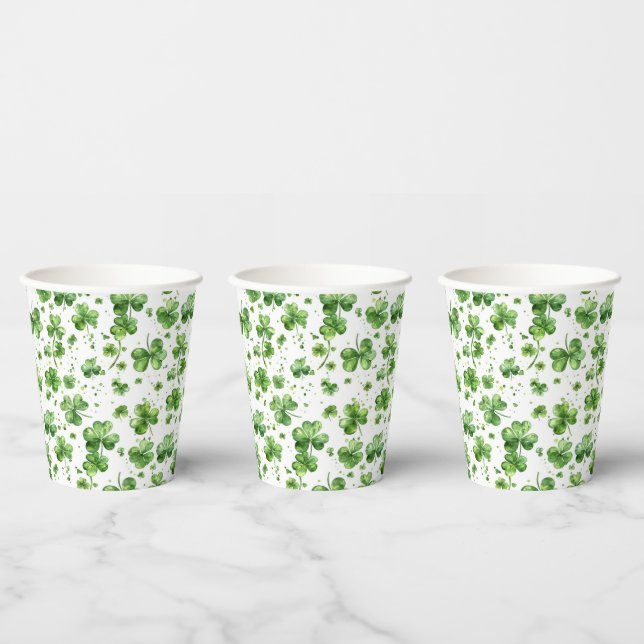 Green Shamrock PaperParty Cups St. Patricks Day (Multi)