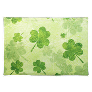 Green Shamrock Pattern Placemat