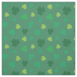 Green Shamrock Pattern St Patricks Day Fabric
