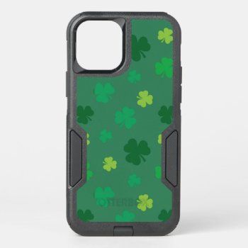Green Shamrock Pattern St Patricks Day Otterbox Commuter Iphone 12 Case by YLGraphics at Zazzle