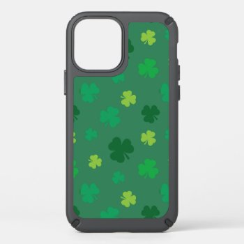 Green Shamrock Pattern St Patricks Day Speck Iphone 12 Case by YLGraphics at Zazzle