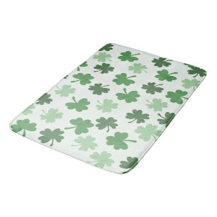Green Shamrock patterns St. Patrick's Day Bath Mat