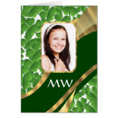 Green shamrock photo background (Front)