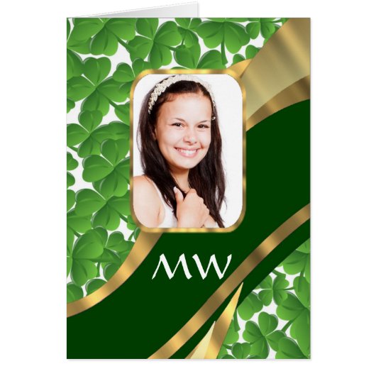 Green shamrock photo background (Front)