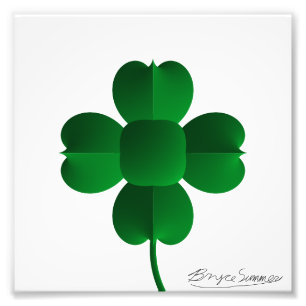 Green Shamrock Photo Print