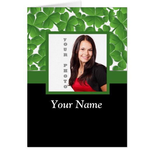 Green shamrock photo template (Front)